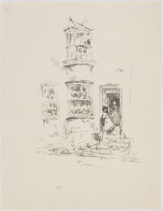 リトル・ステップス、ライム・レジス、1895-96（紙にリソ） 作： James Abbott McNeill Whistler